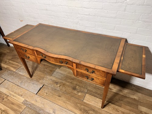 Yew wood writing - yew, desk