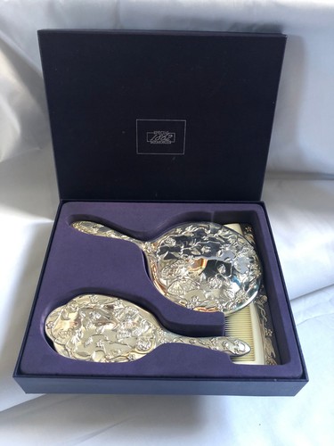 Vintage silver plated vanity - vintage,