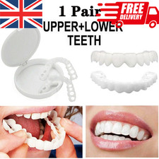 Snap On False Teeth Upper +