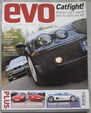 EVO 04/2002 featuring BMW M5, Honda, Jaguar Ford Cosworth, Keonigsegg, Overfinch