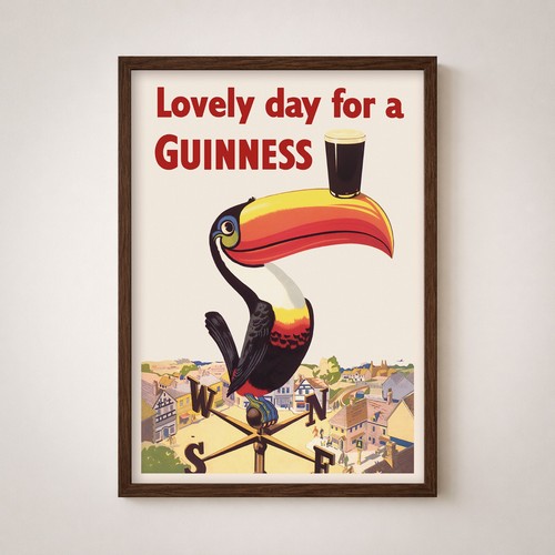 Vintage guinness toucan poster - vintage,