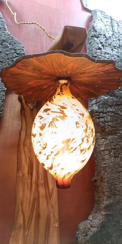 Handmade applewood wall light - handmade,