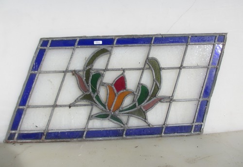 Antique stained glass window - glass,
