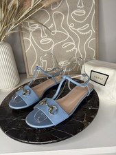 Gucci blue horsebit flat strappy sandals size uk5 eu38 comes with dust bags