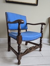 Art Deco Armchair Chair Low Fireside Carved Nursing Armchair