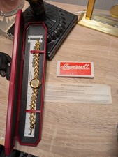 Vintage Ladies Ingersoll 28817 Gold Plated Bracelet Watch In Original Box