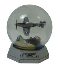 Franklin Mint P-51 Mustang Globe Sculpture Excellent Condition North American