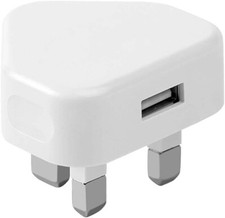 USB Power Adapter UK 3Pin Plug for Android or iPhone 1A/5V/5W Phone Wall Charger