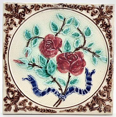 Art deco fireplace - fireplace, tile