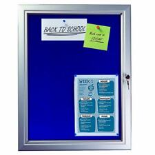 Felt lockable notice board display case tamperproof wall outdoor waterproof