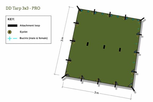 Hammocks tarp 3x3 pro - dd,