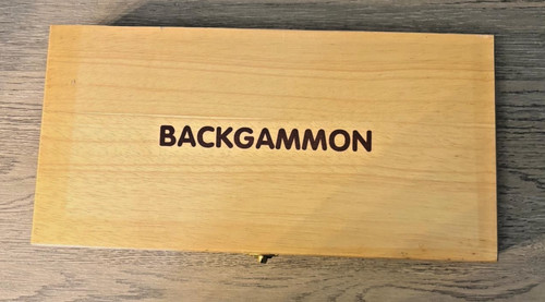 Backgammon set wooden case - backgammon,