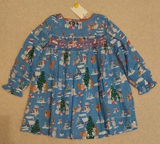 Boden Girls Christmas Smocked Dress 2-3 Years BNWT