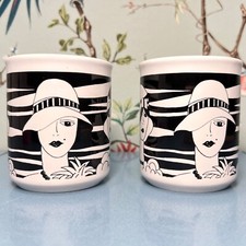 Vintage Mugs Art Deco Ladies