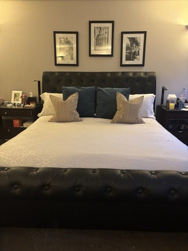 Super king black - black, bed