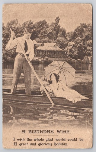 Birthday wish man - a, punting