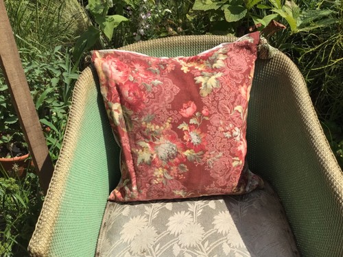 Vintage french fabric cushion - vintage,
