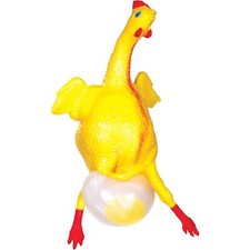 Rubber Egg Laying Chicken Toy - Novelty Gag Gift