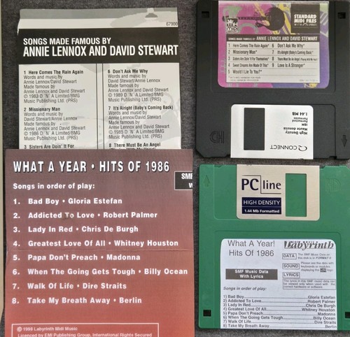 Vintage midi song files floppy - vintage,