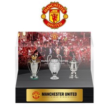 MANCHESTER UNITED Football Championship 3 Trophy  With Display Case