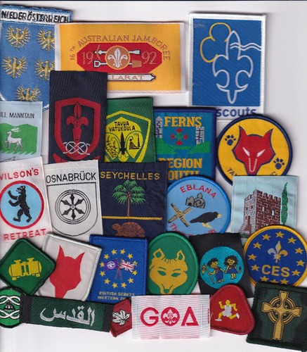 Boy scout overseas badges - badges, x