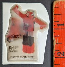 Vintage 1984 Scooter GoBot Transform Flicker Puffy Sticker Card (NM)