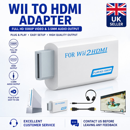 Wii hdmi adapter full - full, hd