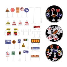 28 Pcs Road Signs Toy Playset