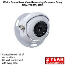 White dome rear view reversing