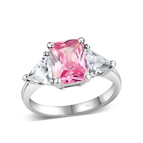 Three stone ring - stone, emerald