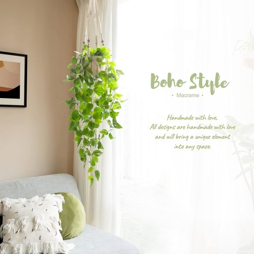 Macrame plant hanger with - macrame,