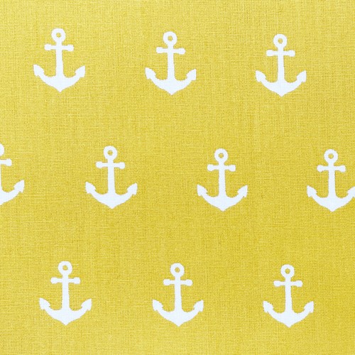 Cotton fabric yellow white - yellow,