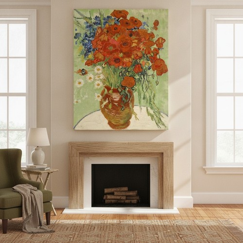 Wieco art van gogh red - van, poppies