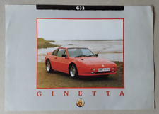 Ginetta G32 Brochure / Leaflet c.1988