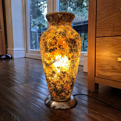 Pair crackle mosaic glass - crackle, &