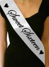 SWEET SIXTEEN SIXTEENTH 16 16TH BIRTHDAY PARTY GIFT PRESENT SASH BDAY SB1002