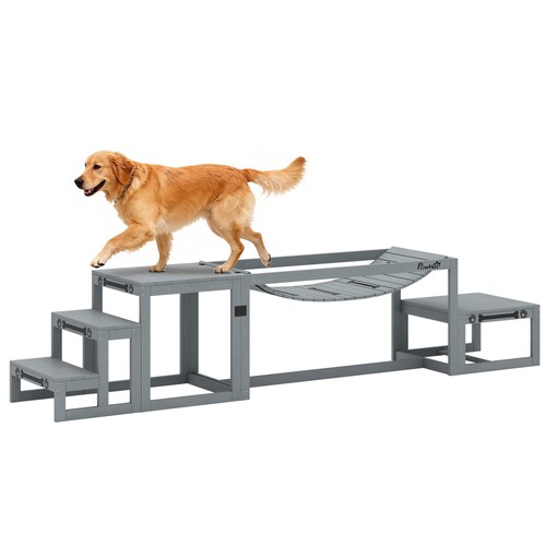 Pawhut pieces wooden dog - 3,