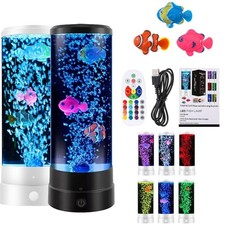 28cm LED Bubble Lamp Colour Changing Novelty Light Fish Water Tube Sensory Light