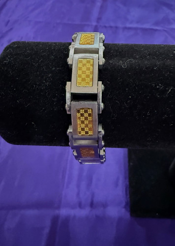 Stainless steel men bracelet - stainless, men's