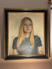 Vintage Oil Portrait Painting