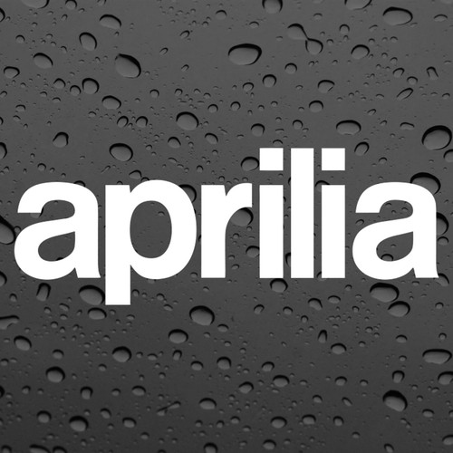 Aprilia pair stickers white - x2,