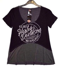 Harley Davidson Circle Script Robin Hood Dealer Top - Size XS