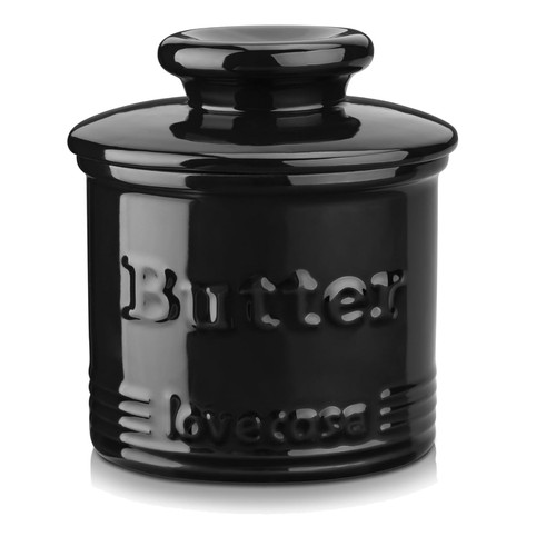 Porcelain butter crock with - butter,