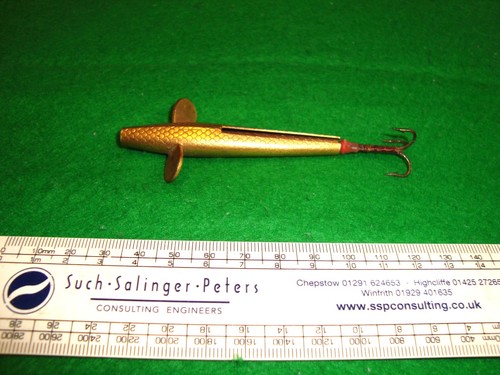 Old bygone devon minnow gold