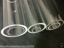 Plastic Acrylic Perspex Tube 100mm 200mm 300mm long 30mm - 70mm Outside Diameter