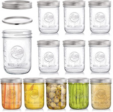 12 Pack 16Oz Mason Jars with