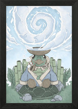 Cute Yokai Kappa Kawaii Framed