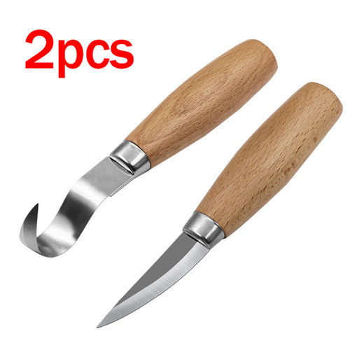 2pcs wood carving - 2pcs, set