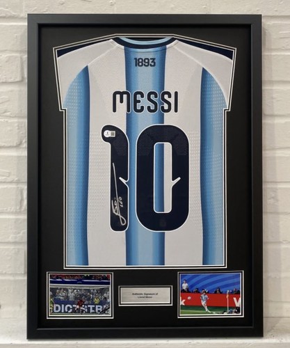 Signed and framed lionel messi - signed,