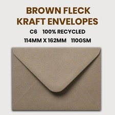 C6 / A6 Brown Fleck Kraft 100%